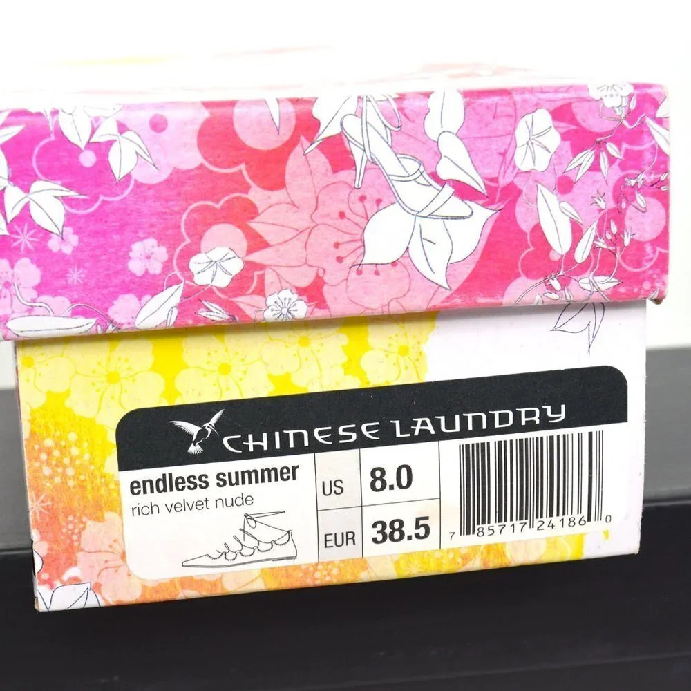 NWT CHINESE LAUNDRY ENDLESS SUMMER VELVET NUDE COLOR SIZE 6.5, 7.5 , 8.0 - Picture 6 of 6